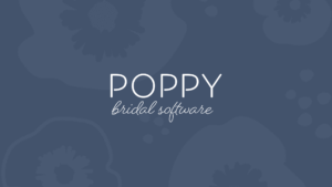 poppy bridal - blue card