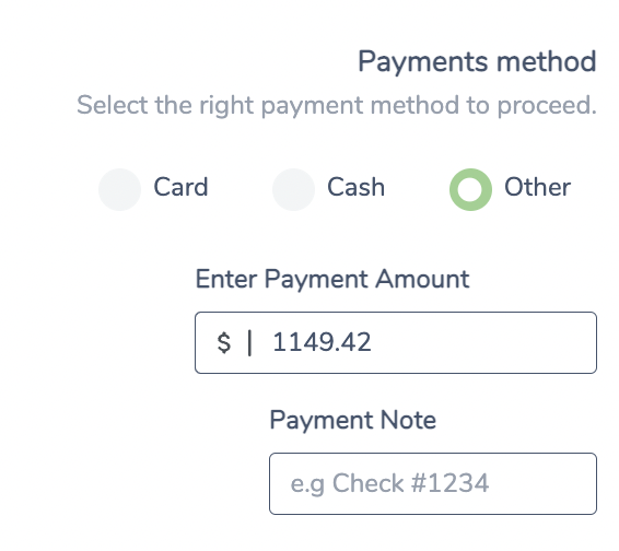 other payment method